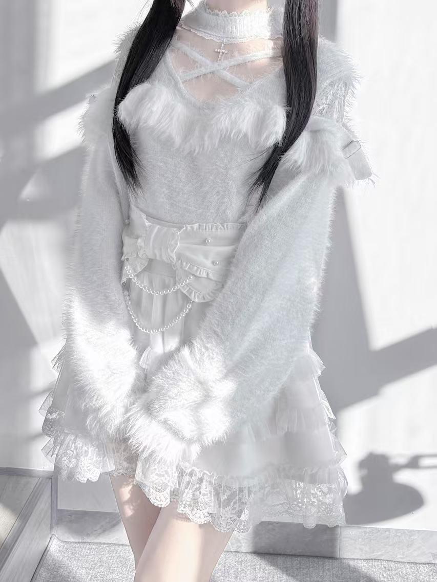 Lolita Japanese Subculture Cross Knit Top LR1006