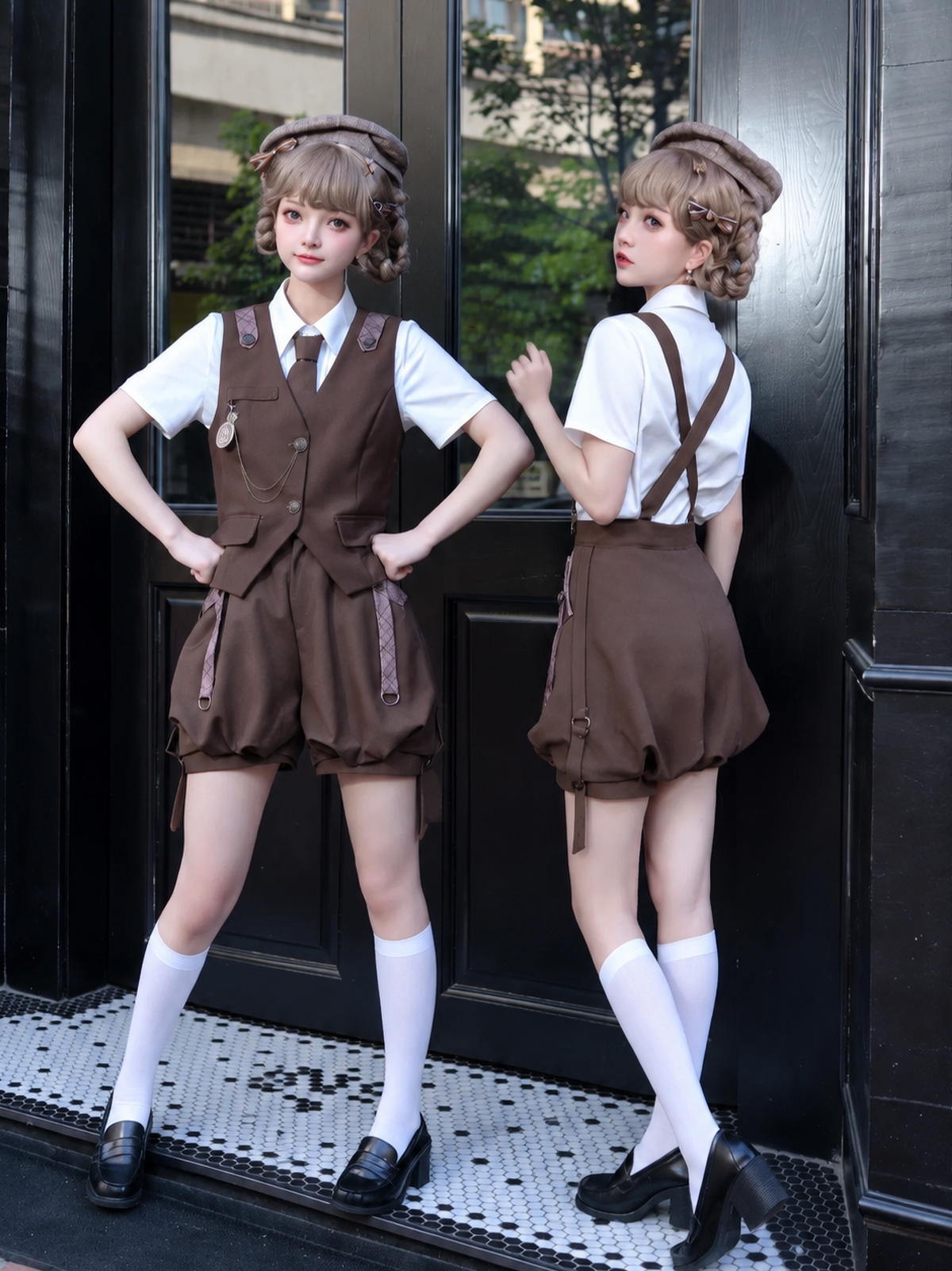 Bunny Detective Lolita Blouse, Vest & Overalls, Prince Outfit
