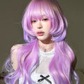 Long Wavy Jellyfish Wig Pink to Purple Gradient Sweet Hair LE7003