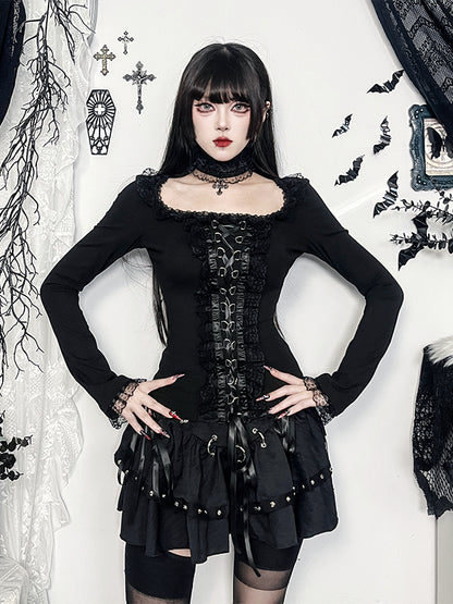 Gothic Halloween Slim-Fit Top LG1041