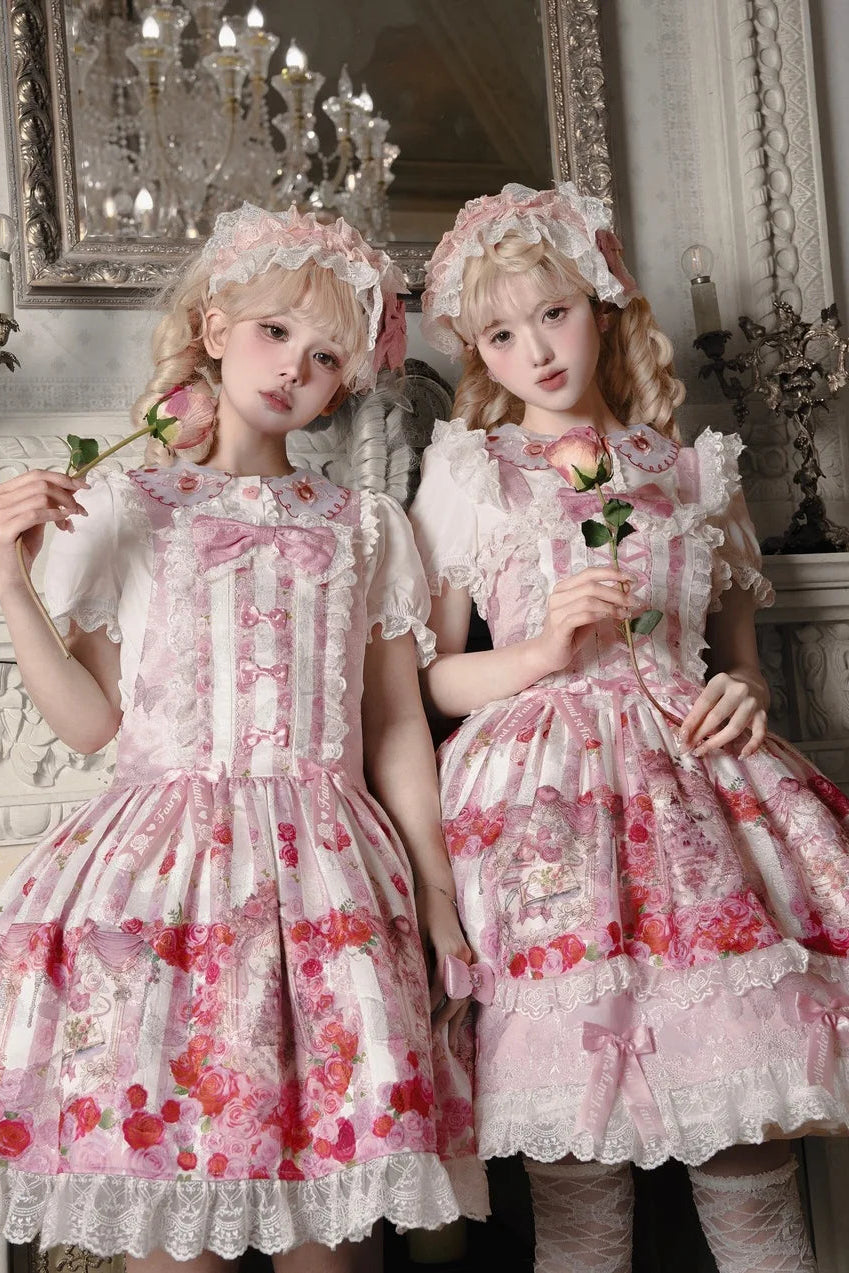 Rose Wall Sweet Lolita OP JSK Suspender Dress