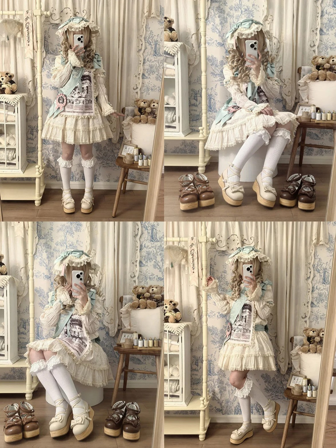 Brown‑Tone Tarta Tower Lolita Round‑Toe Chunky Platform Shoes