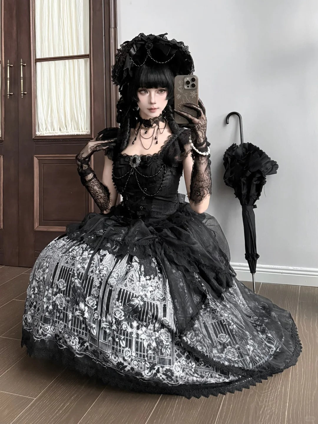 Thorn Feather Holy Relic Original Gothic Dark Lolita JSK Dress