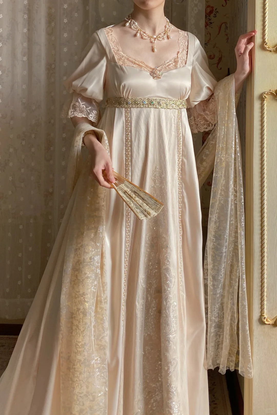 Elodie’s Poem Oil Painting Vintage Empire Waist Lolita OP Dress