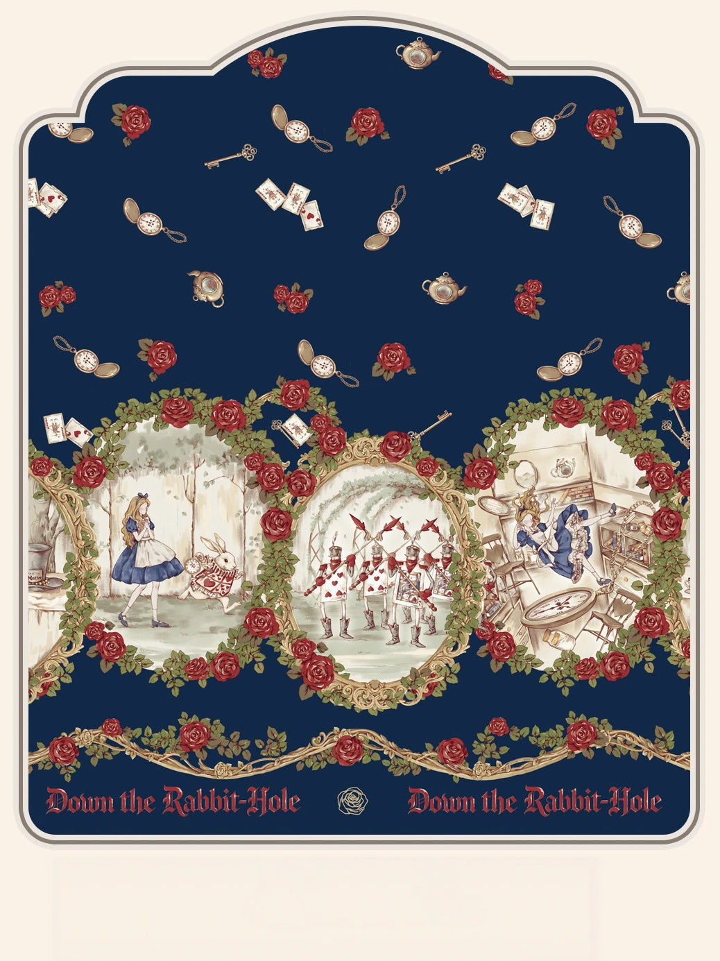 Falling into the Rabbit Hole Lolita Original Fairy Tale Printed OP & JSK Dress