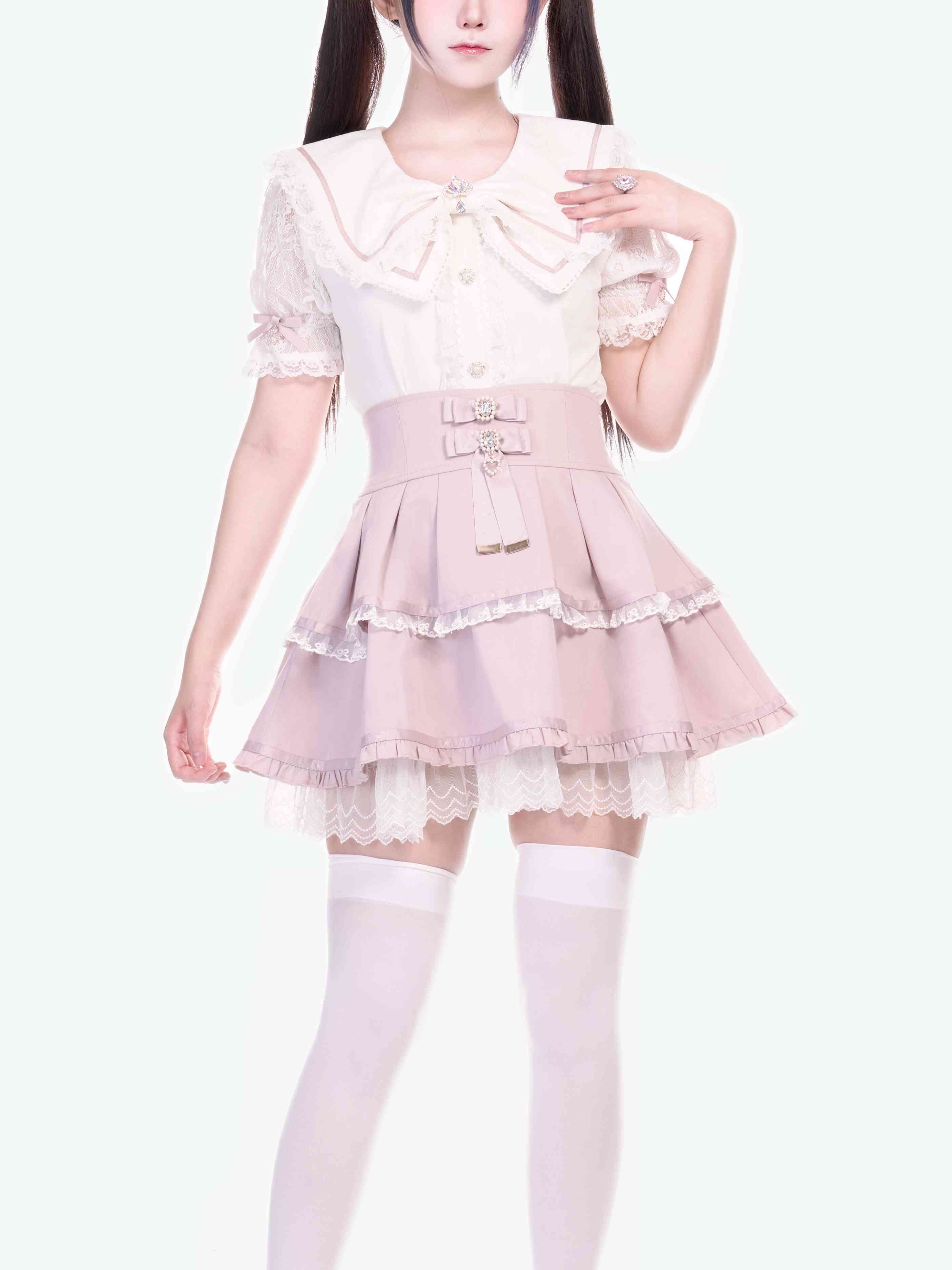 Lolita Seisokei Lace Tiered Skirt LR1002