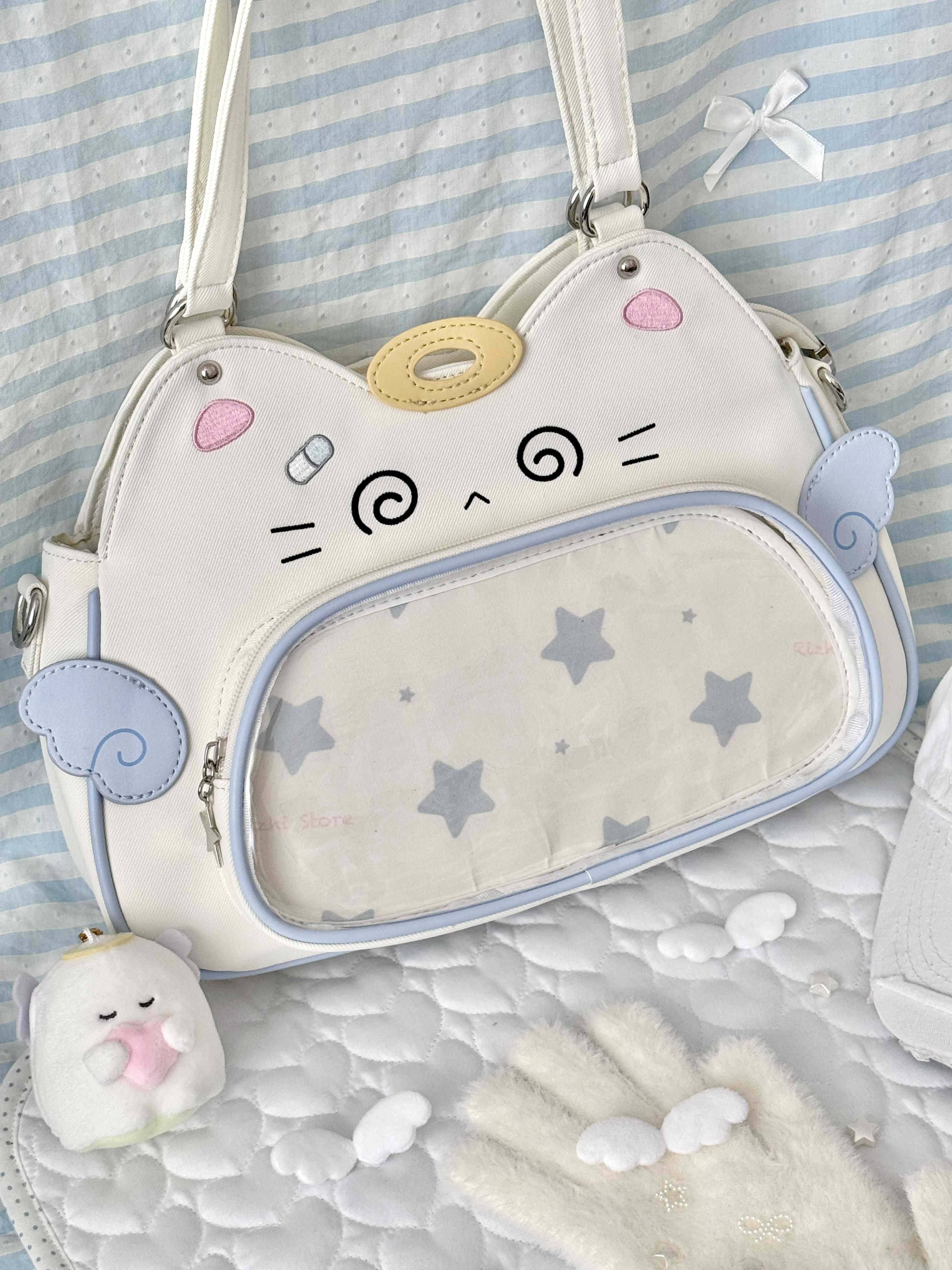 Kawaii Cat Nylon Ita Bag