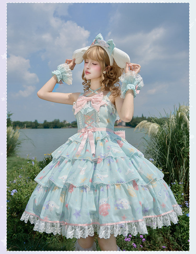 Cinnamoroll Ocean Theme Collaboration Series Lolita Green JSK & OP Set