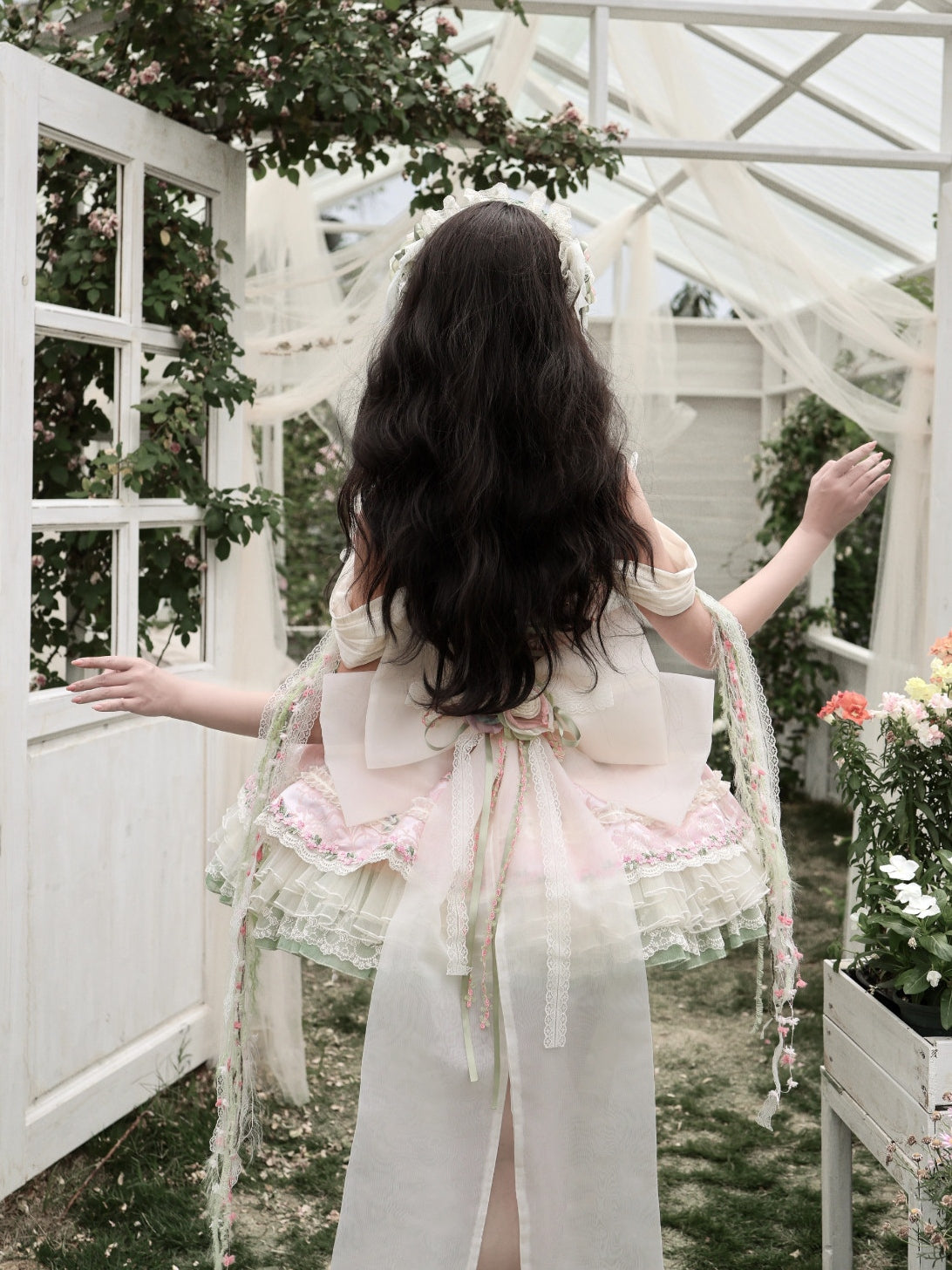 Spring Ivy Vines Lolita Corset & Skirt Set