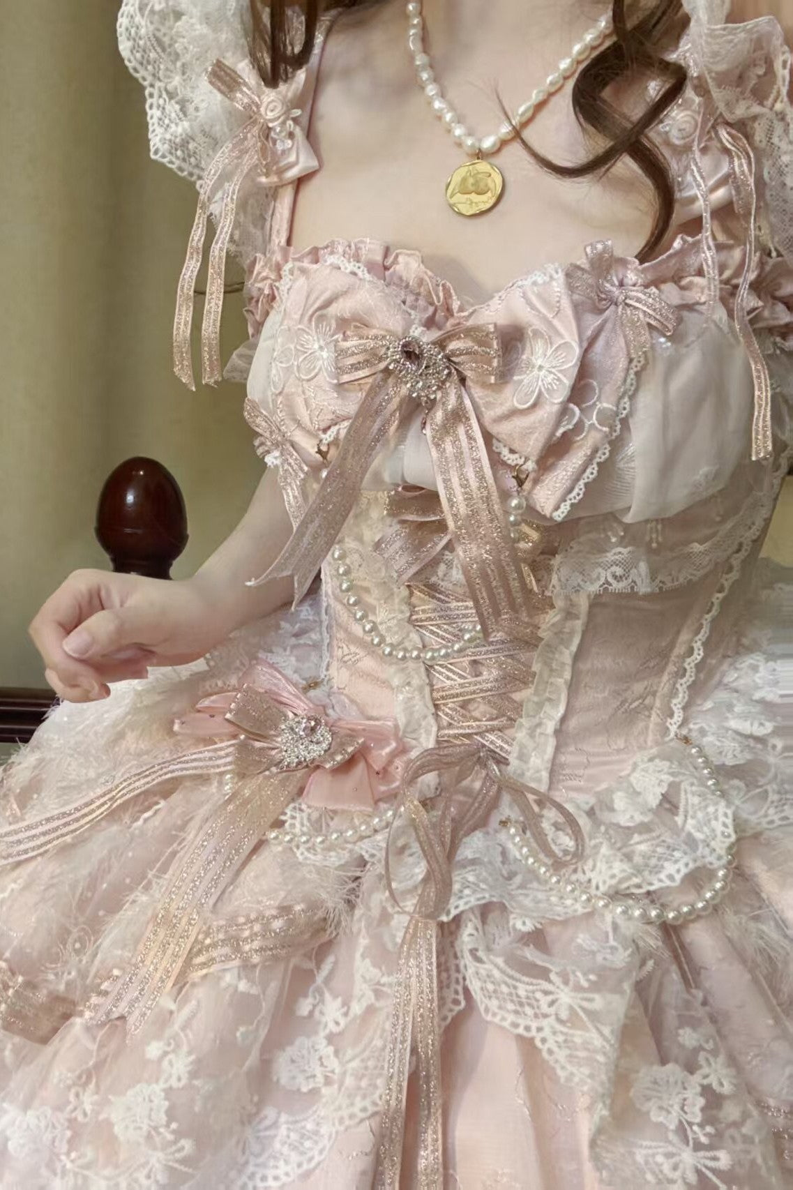 Anna's Ball Light Pink Classic Ballet Lolita JSK