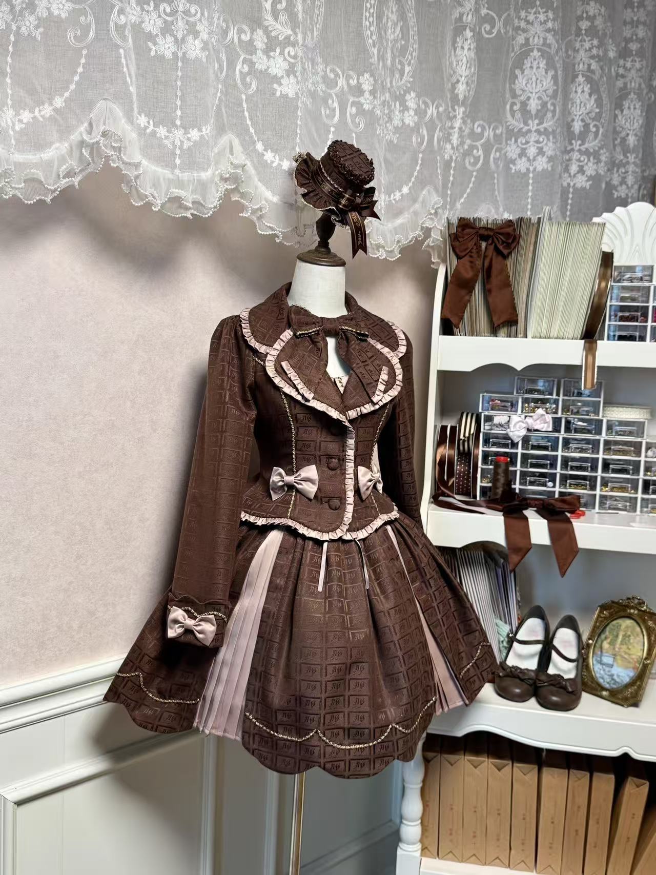 [Limited Edition: June 5] Bear Cocoa JSK Lolita Brown Dress