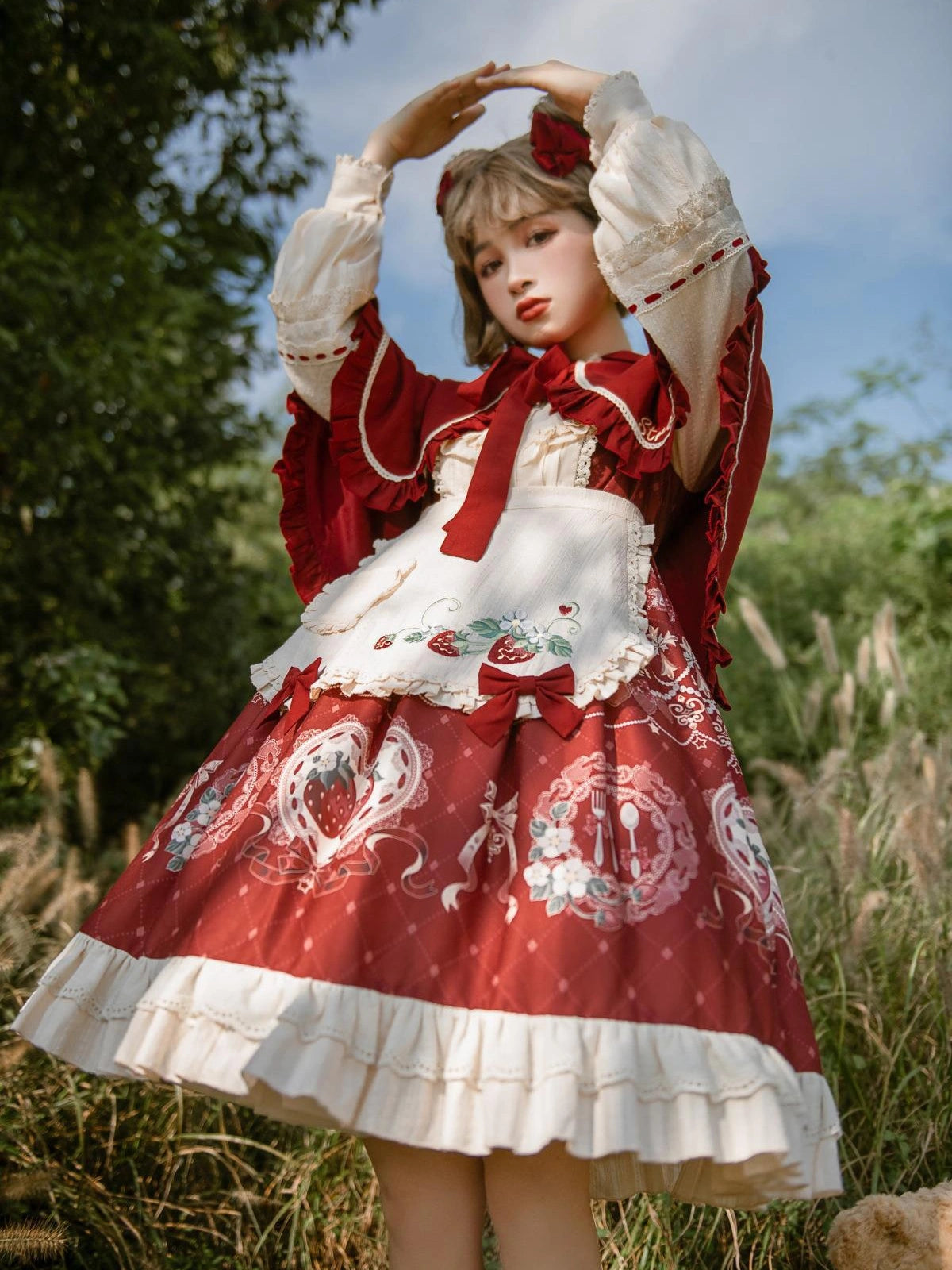 Little Red Riding Hood Original Lolita Christmas Dress & Cape Set