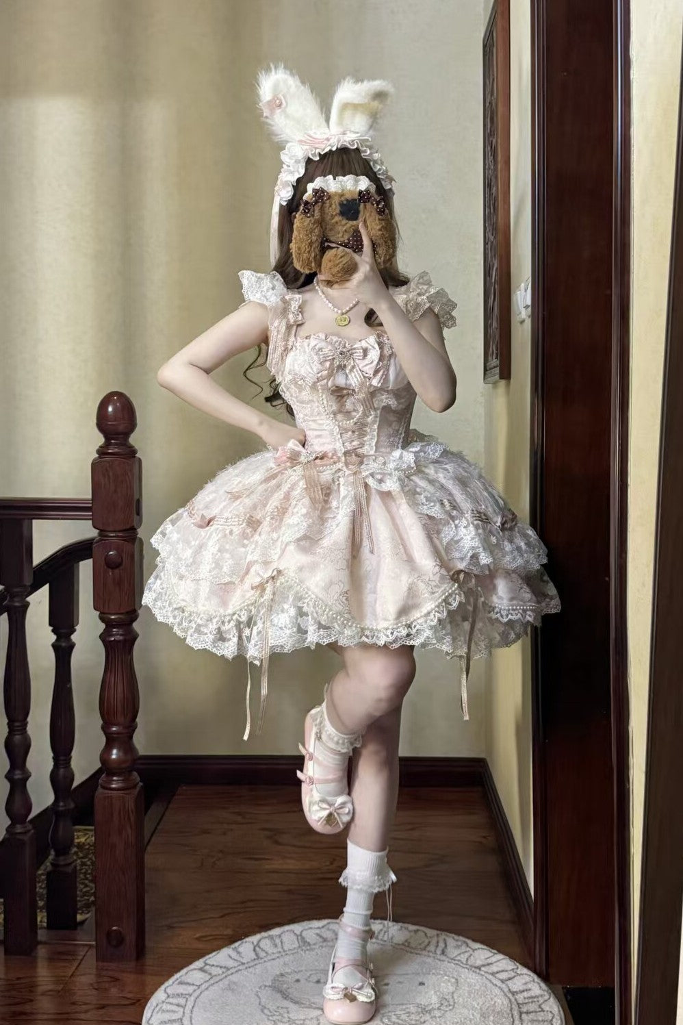 Anna's Ball Light Pink Classic Ballet Lolita JSK