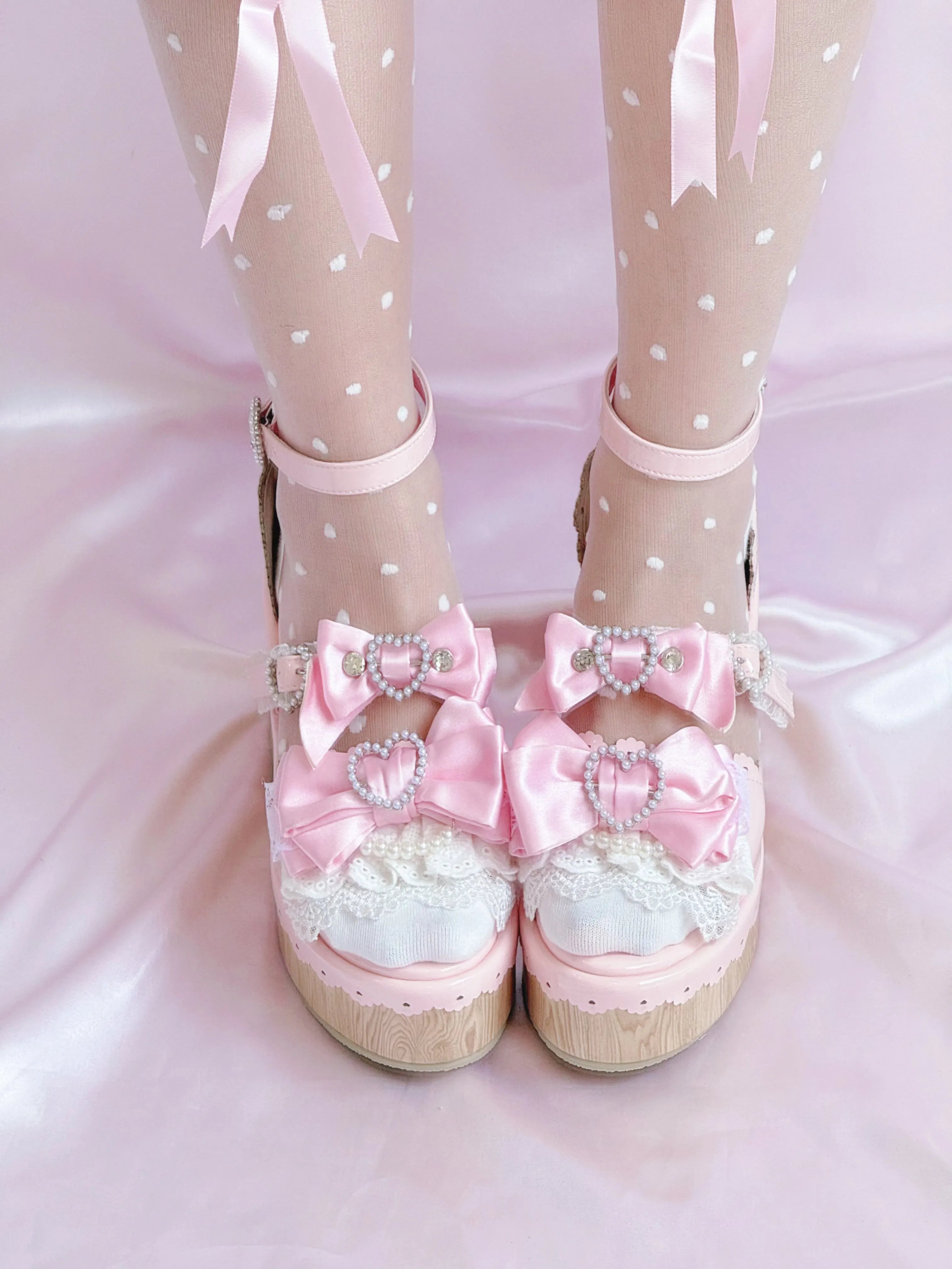 Showa Summer Dream Japanese Wedge Lolita Shoes