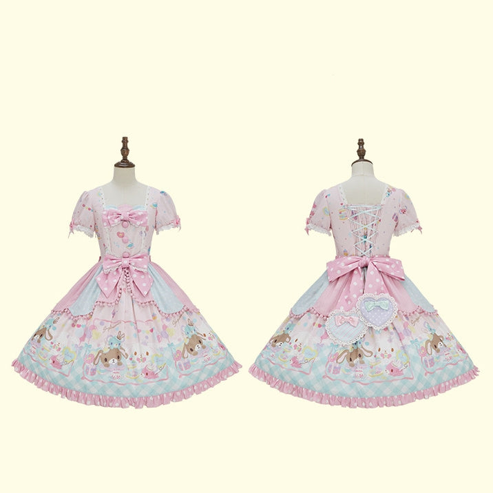 Sugarbunnies Collaboration Lolita Patchwork OP Dress
