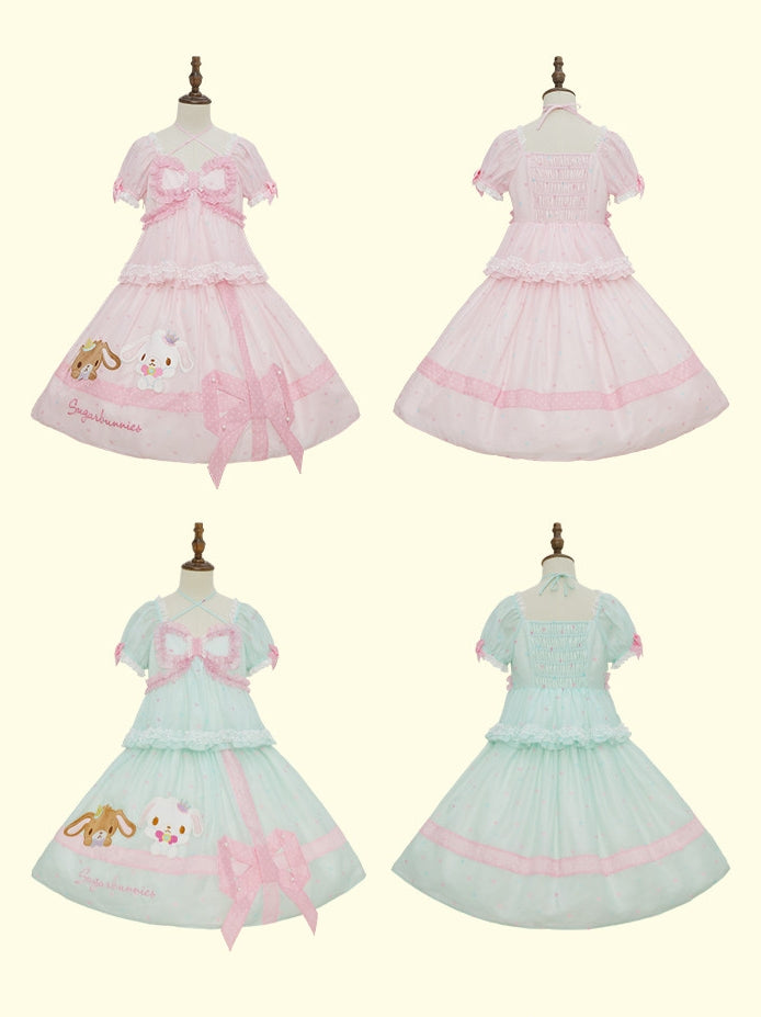 Sugarbunnies Collaboration Lolita Solid Color OP Dress