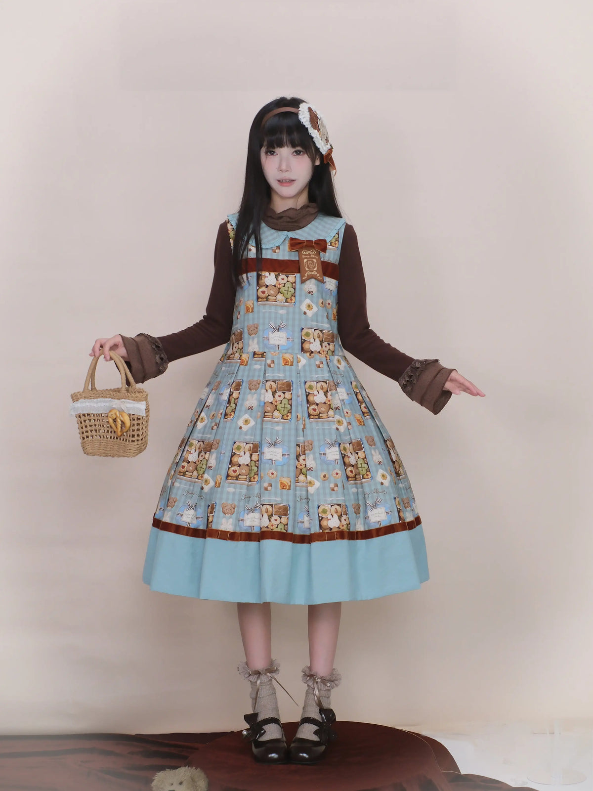 Cookie Box Lolita JSK SK Vest Blouse and Accessories Set