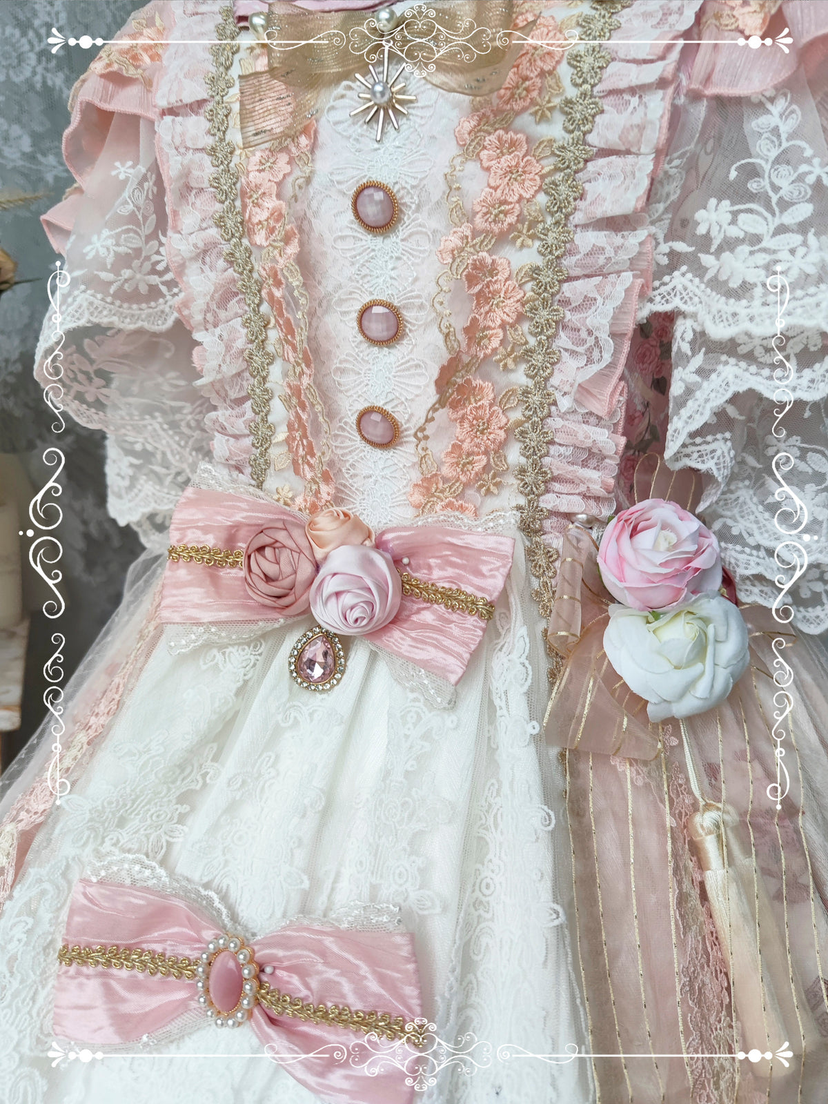 Moon Ballad Lolita Gorgeous Bridal Light Pink JSK Full Set
