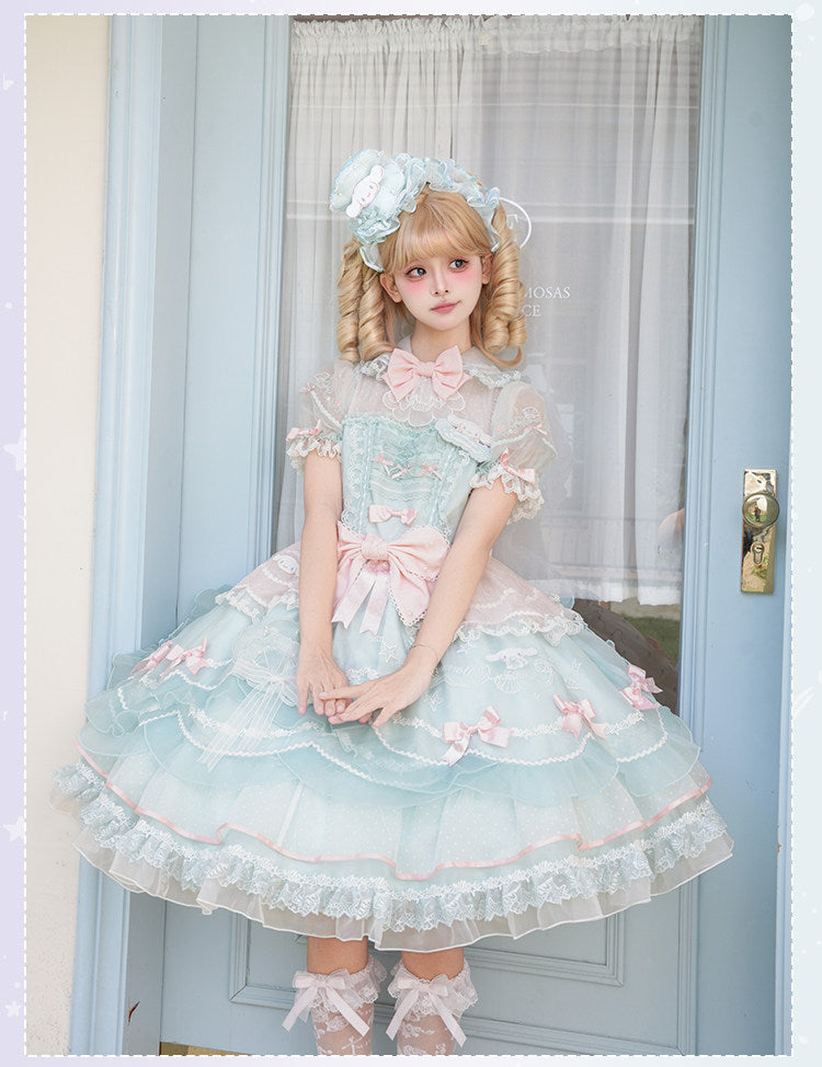 Cinnamoroll Ocean Theme Collaboration Series Lolita Green JSK & OP Set