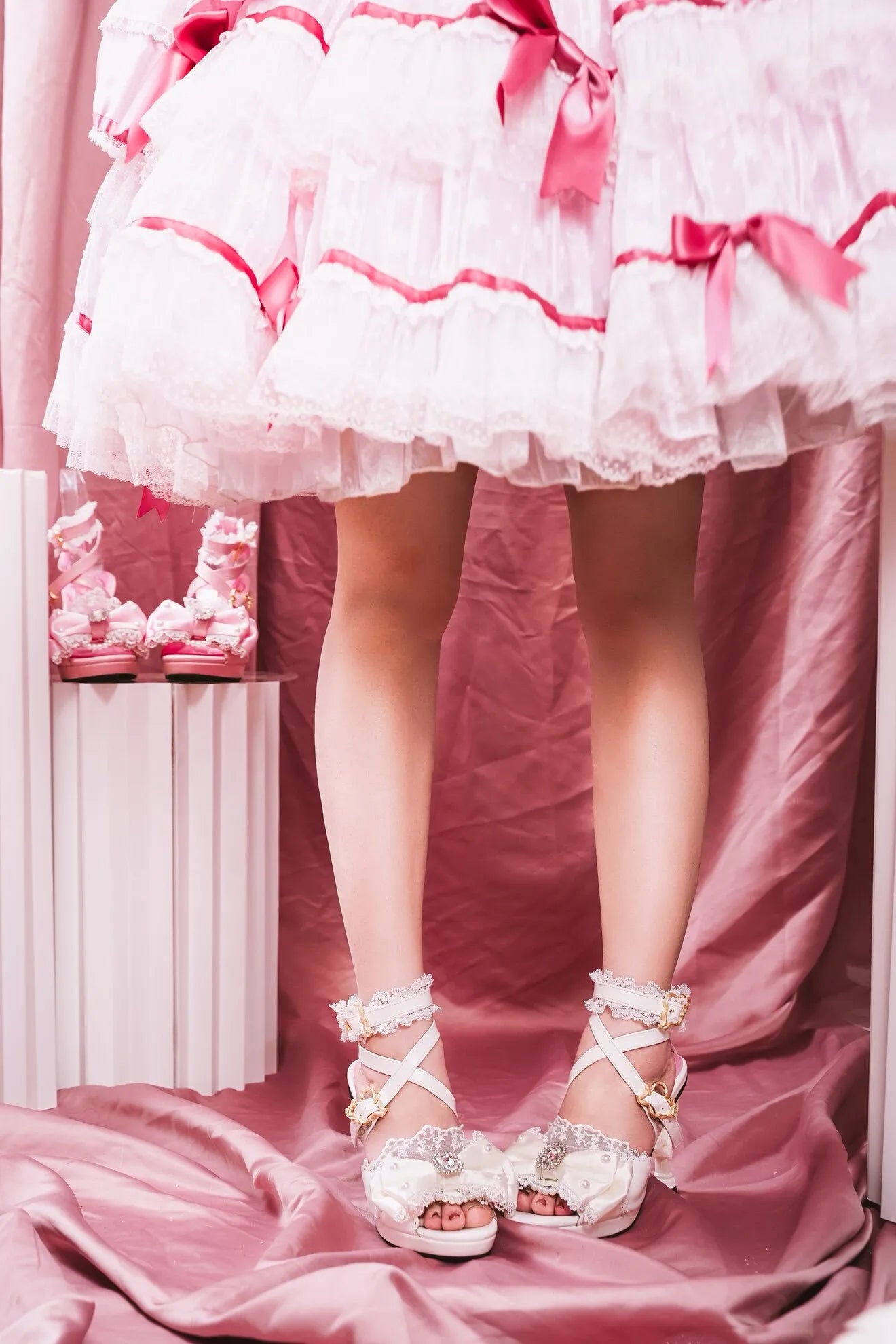 Heisei Yukihime Japanese Peep Toe Heels