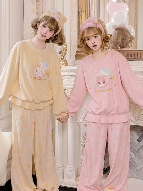 Sweet Wish Good Night Sweet Dreams Lolita Loungewear Top & Pants Set