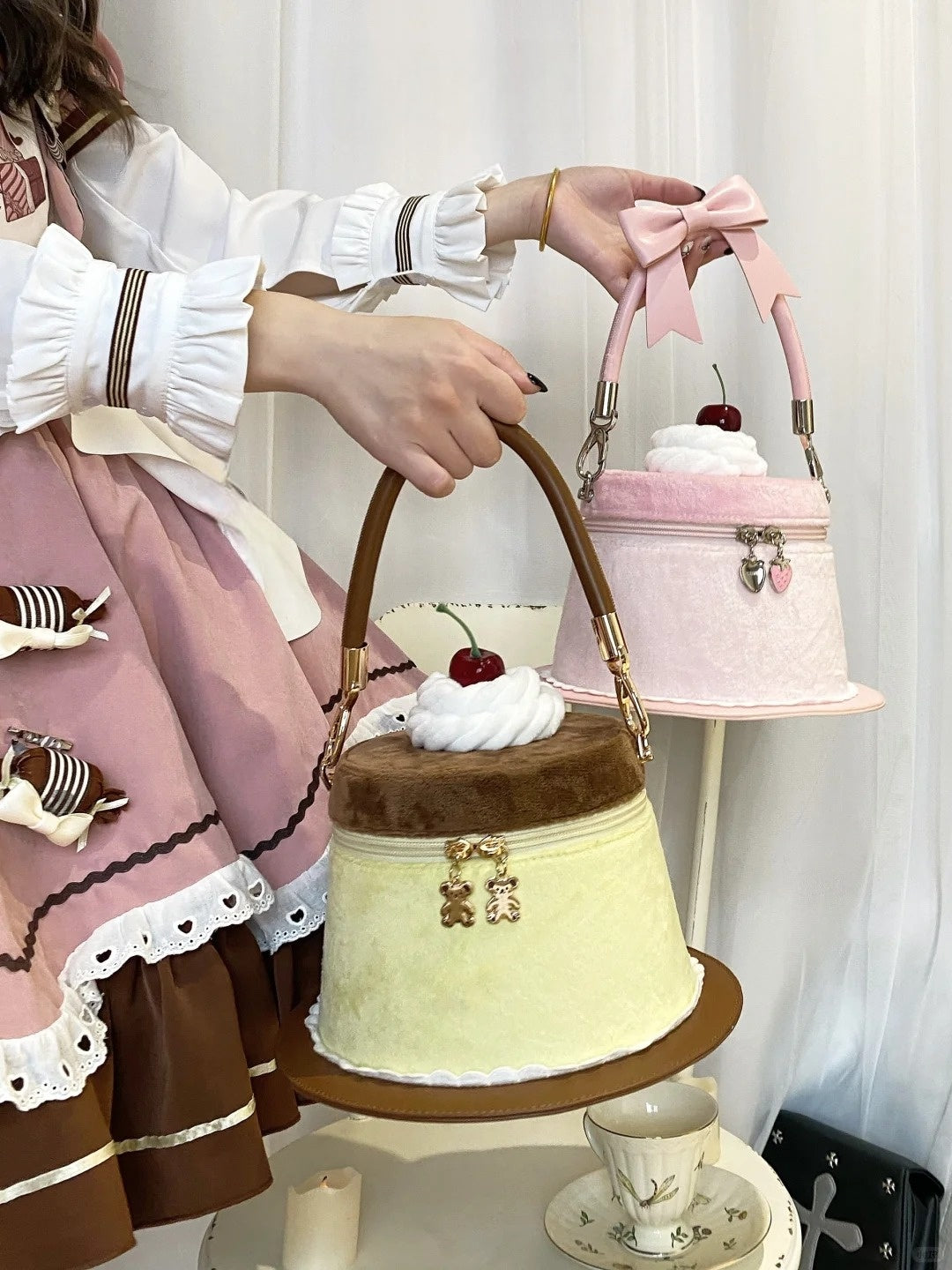 Pudding Shaped Bag Cute Delicious Lolita Handbag