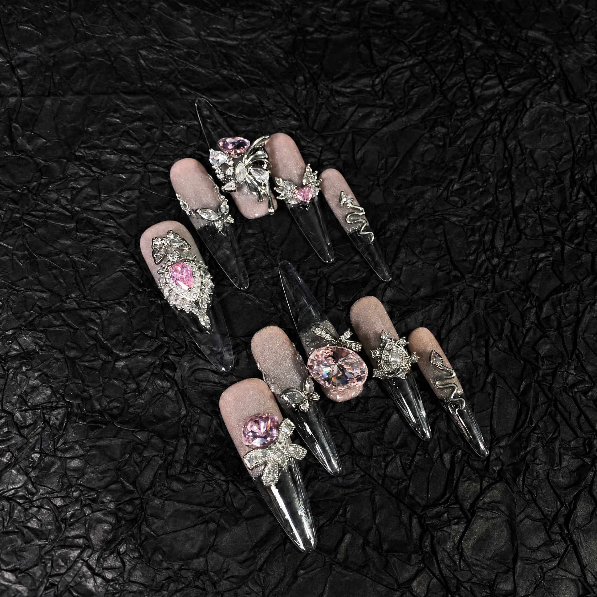 Peachy Sweet Lolita Handmade Detachable Press-On Nails