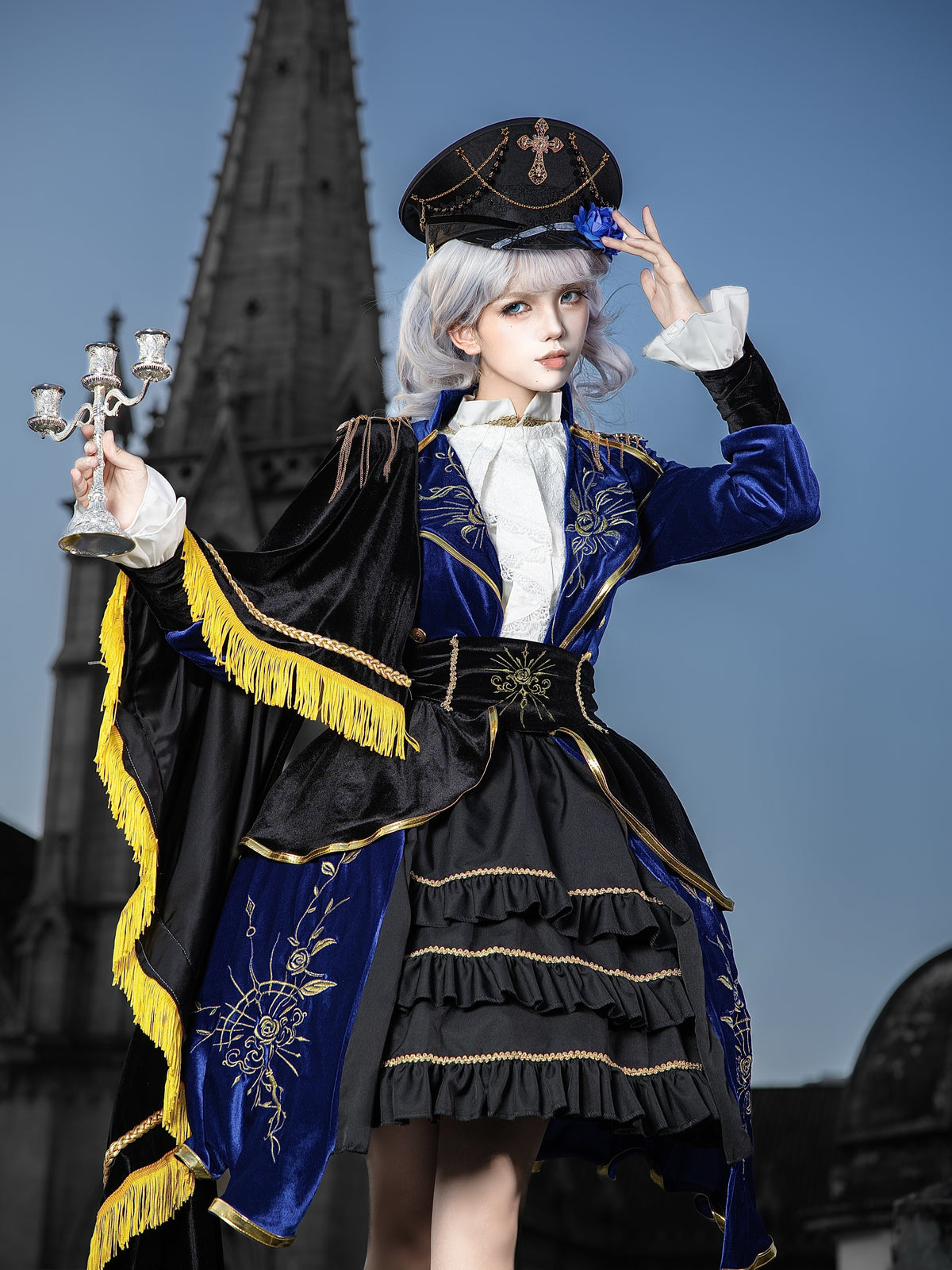 Holy Light Rose Lolita Original Military JSK Set