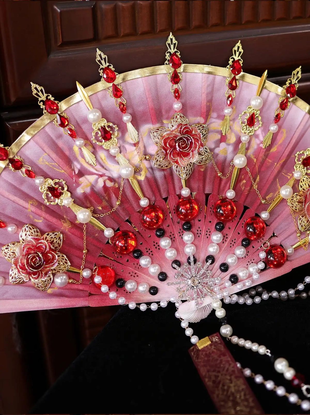 Lolita Japanese Style Heavy Craft Weapon Fan