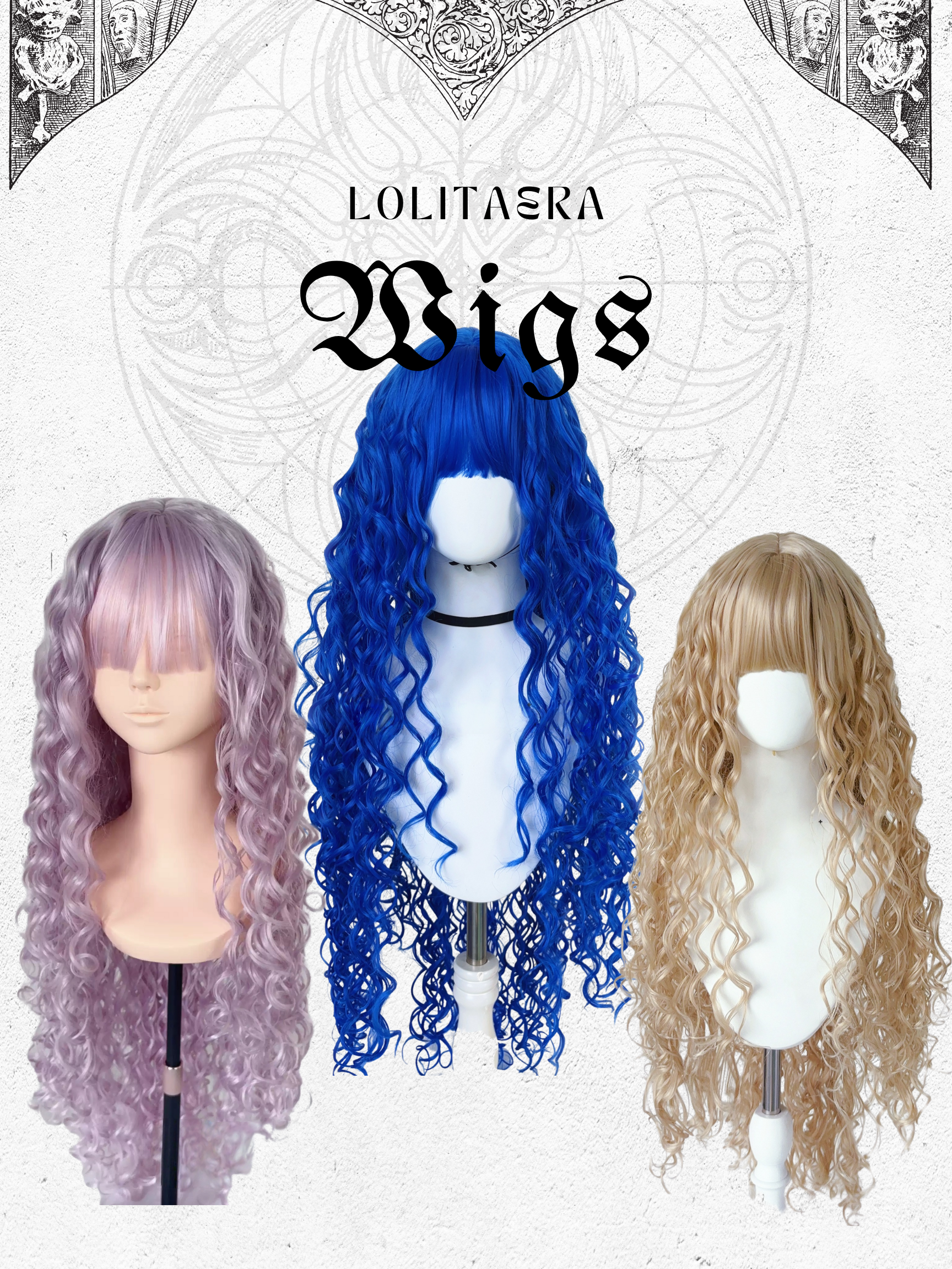 Lolita Gothic Visual Kei Curly Wig LE7037