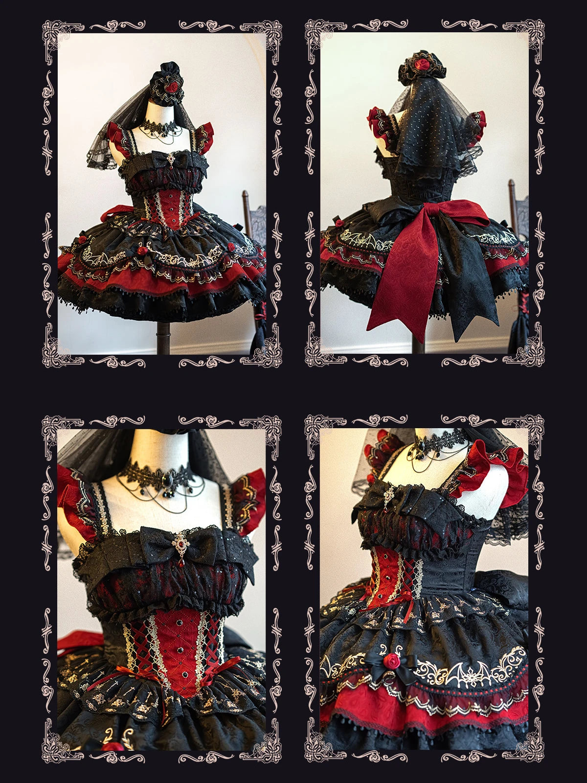 Blood Pact Gorgeous Gothic Style Lolita JSK Dress