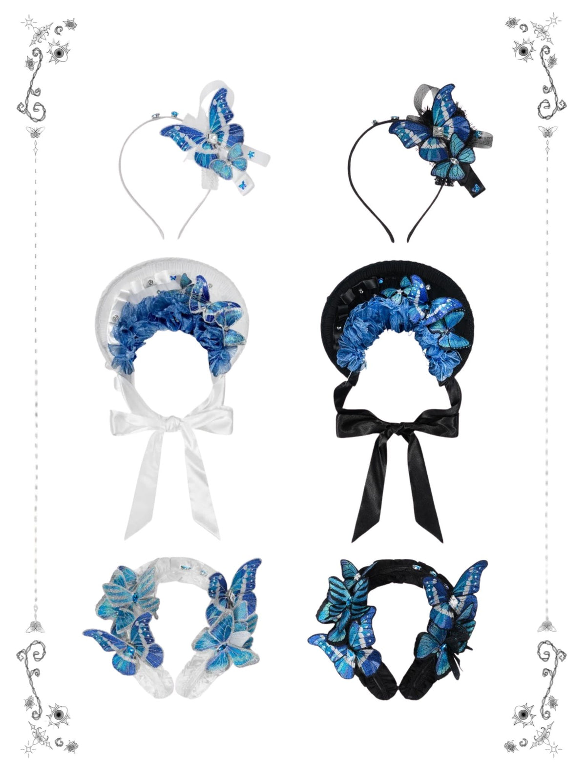 Cabinet Of Curiosities II Dark Gothic Butterfly Hair Accessories