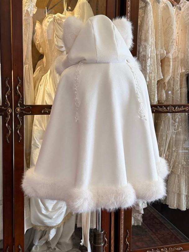 Cat Velvet Snow Lolita Winter Christmas Cloak Coat