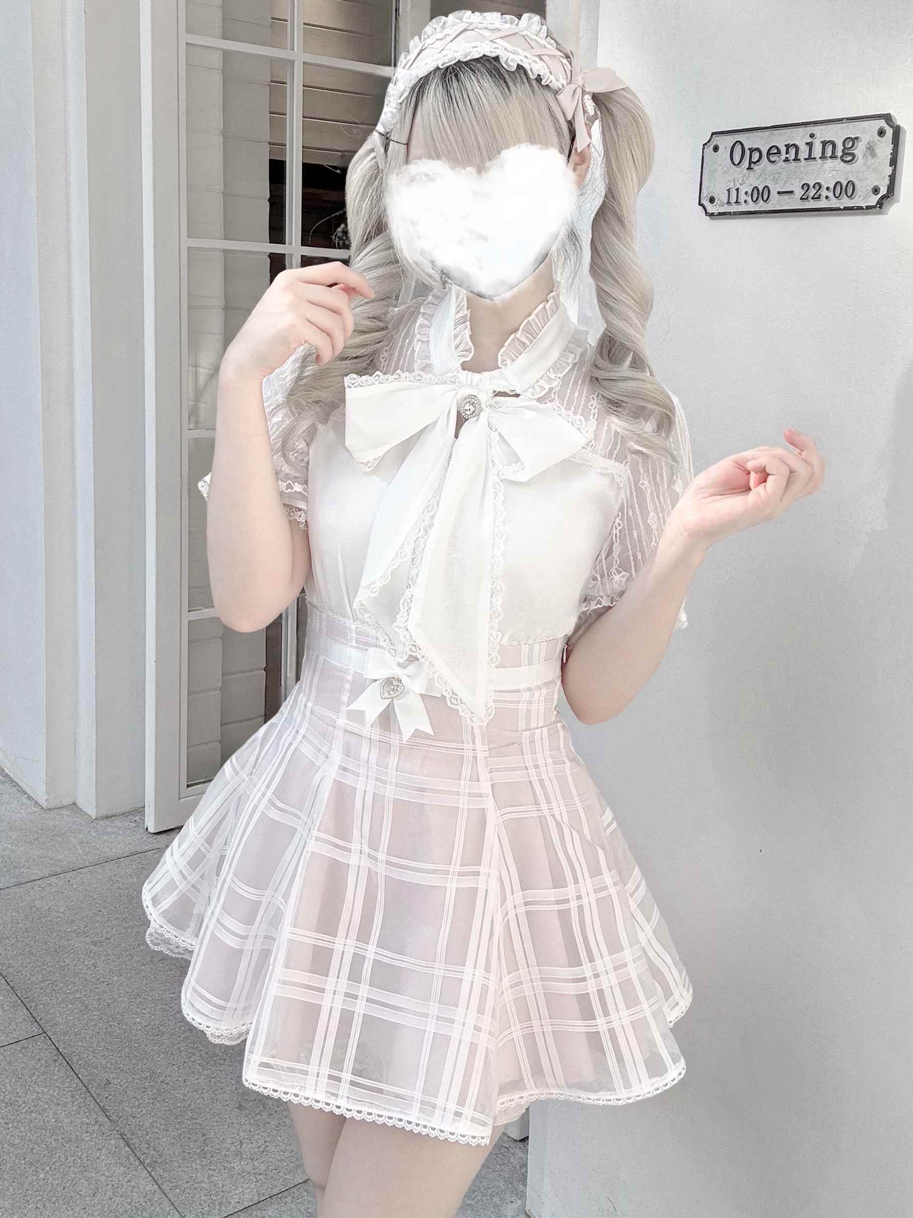 Lolita Sweet Ryousangata  Plaid Skirt LR1001