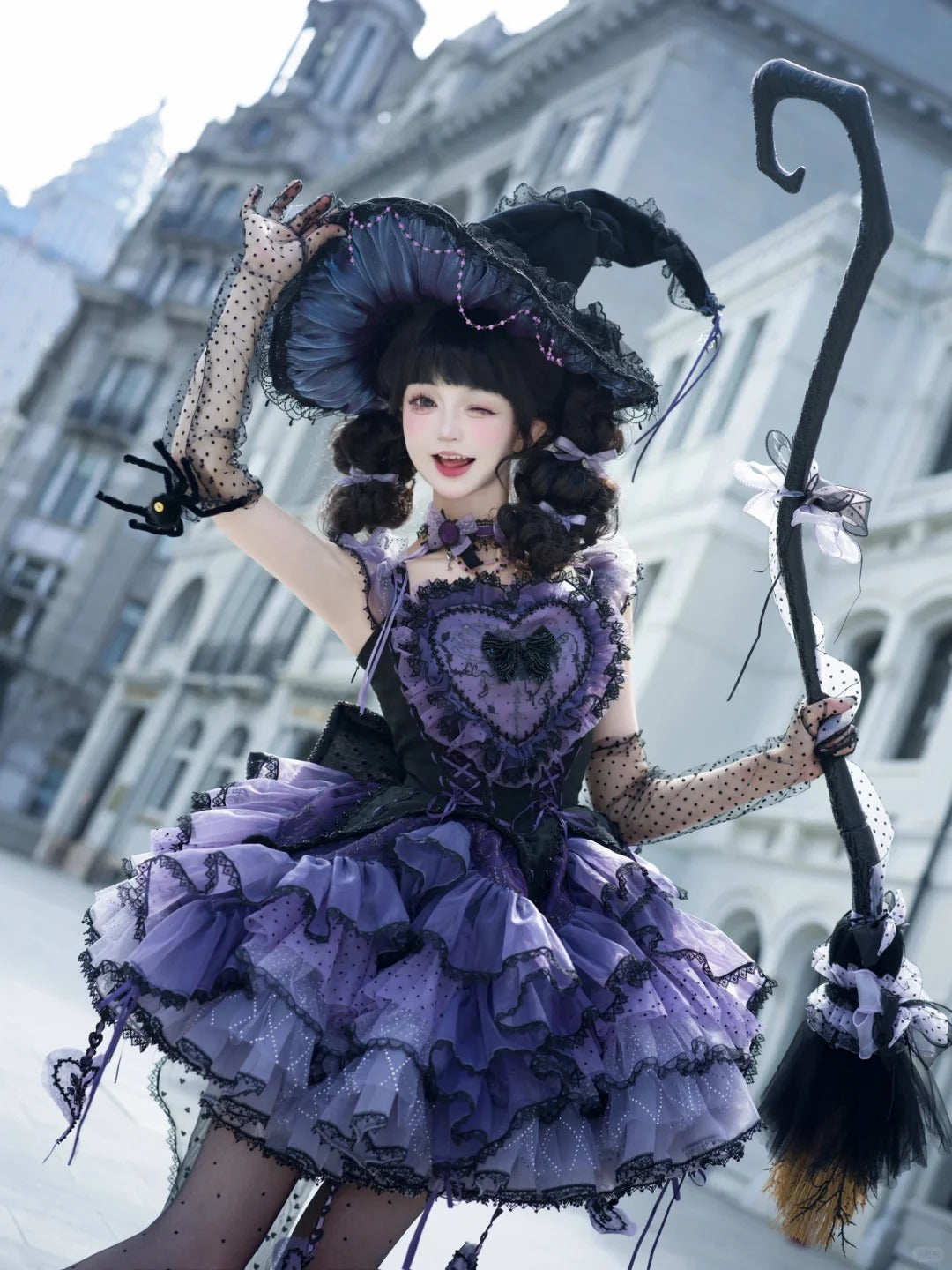 Rock Sweetheart Gothic Sweet Lolita Heart Corset Ruffle Mini Skirt Set