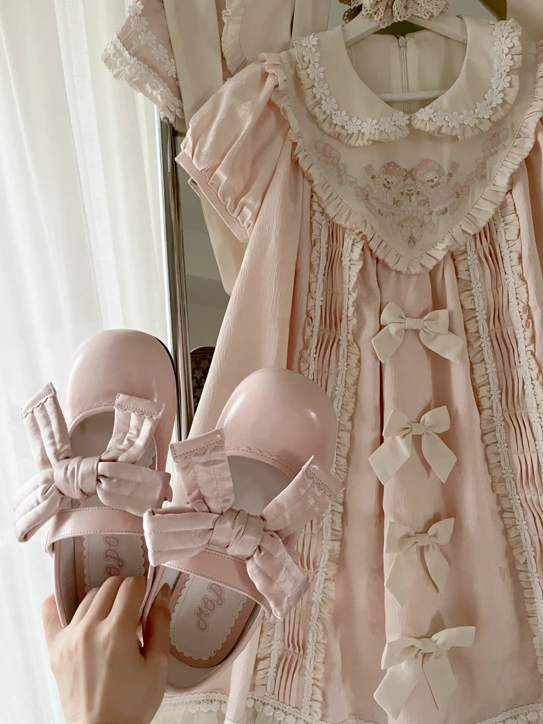 Chubby Bow Original Lolita Flat Cute Round Toe Flats