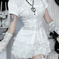 Lolita White Vintage  Gothic Outfit LG1043