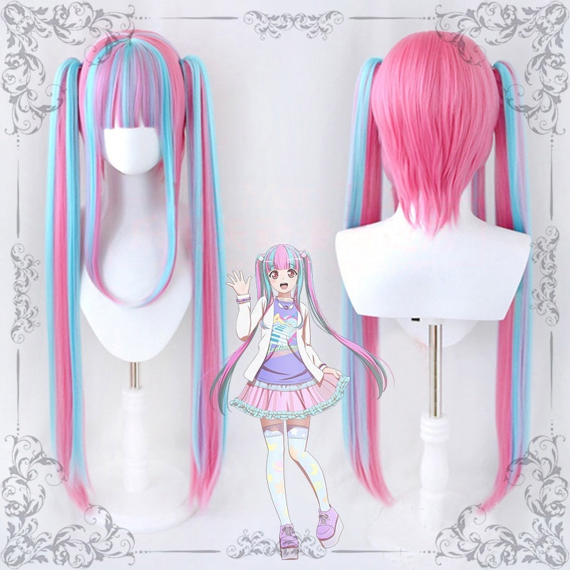 Long Straight Ryousangata Wig with Highlights LE7001