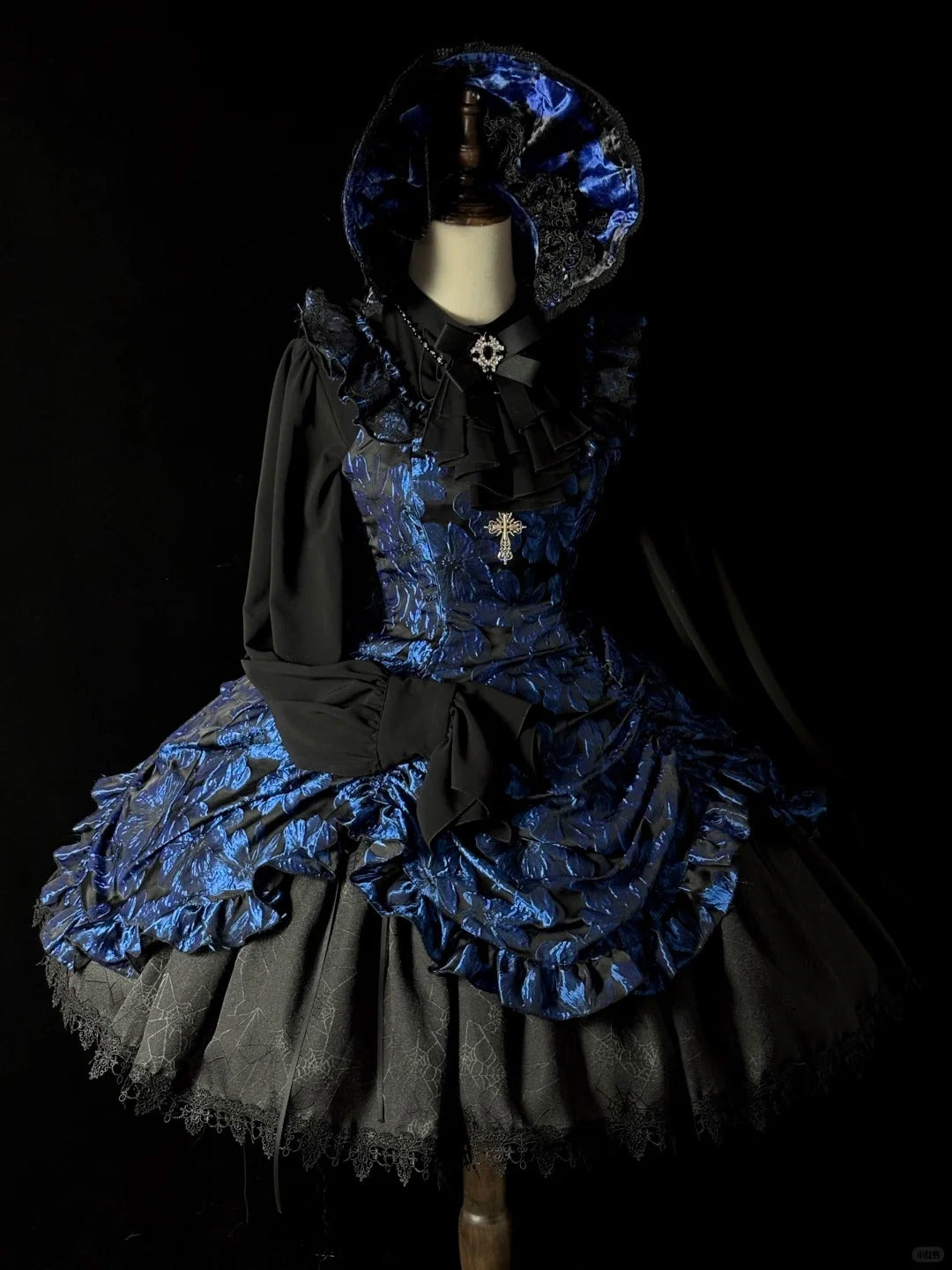 Nocturnal Lily Gothic Polka‑dot Lolita JSK