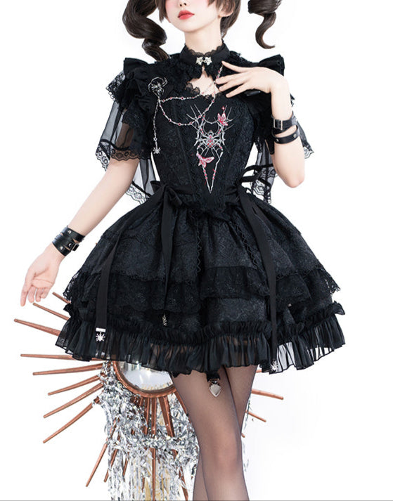 Lolita Punk Spider Dark Style Dress LG1055