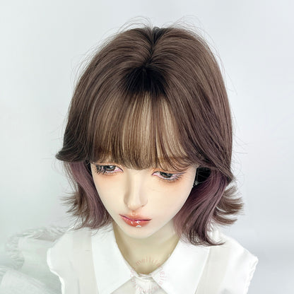 Short Pink Highlights  Ryousangata Wig LE7033