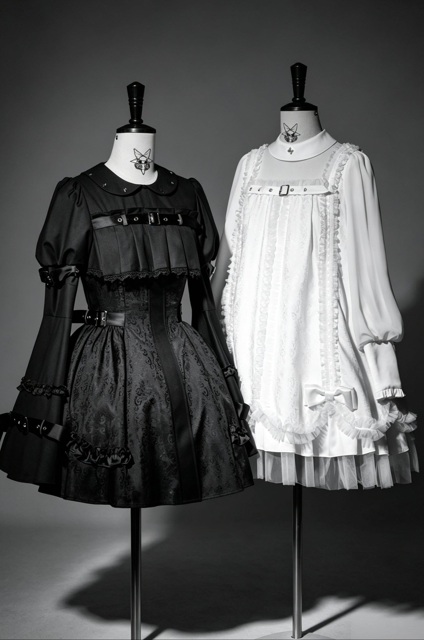 Tin Doll Black & White Gothic Lolita Lace Dress