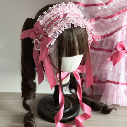 Lolita Sweet Pink & Blue Necklace Headband Hat LA1010