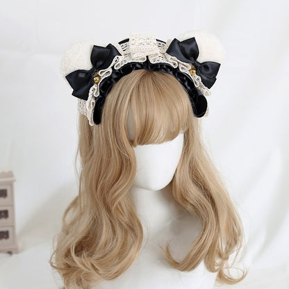 Lolita Sweet Bear Ear Bow Hair Accessory KC (20 Colors) LE6020