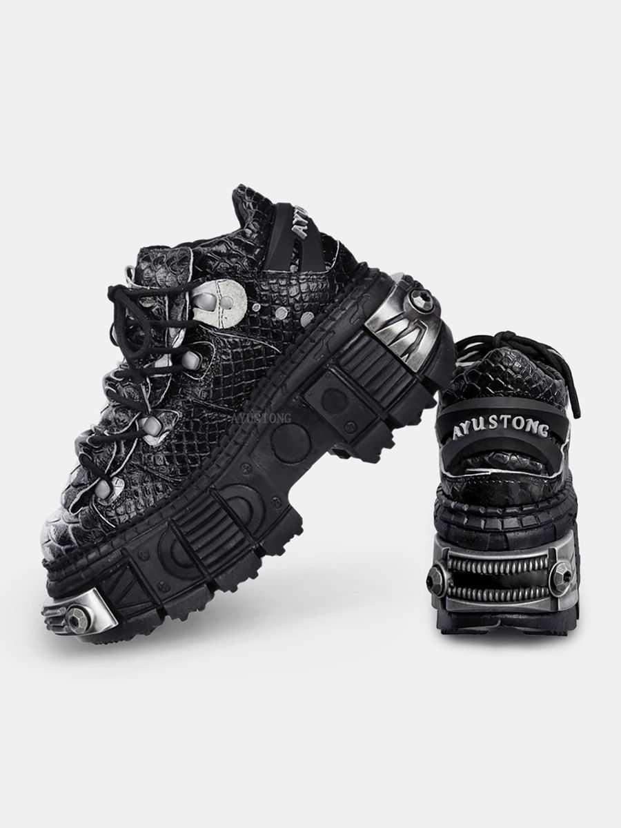 Striking Black Platform Shoes LE5008