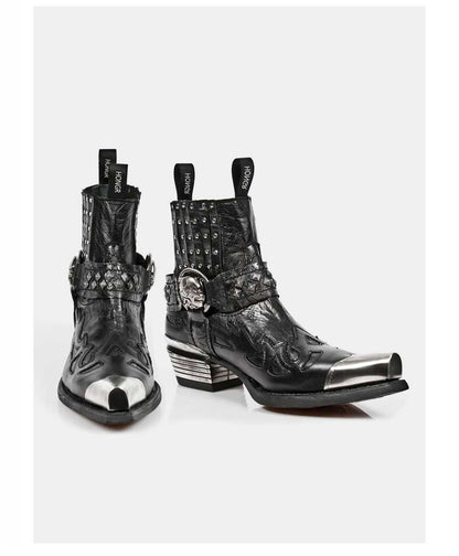Black Gothic Ankle Boots LE5012