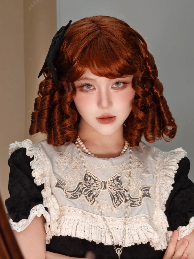 Lolita Short Sparkly Roman Curl Wig