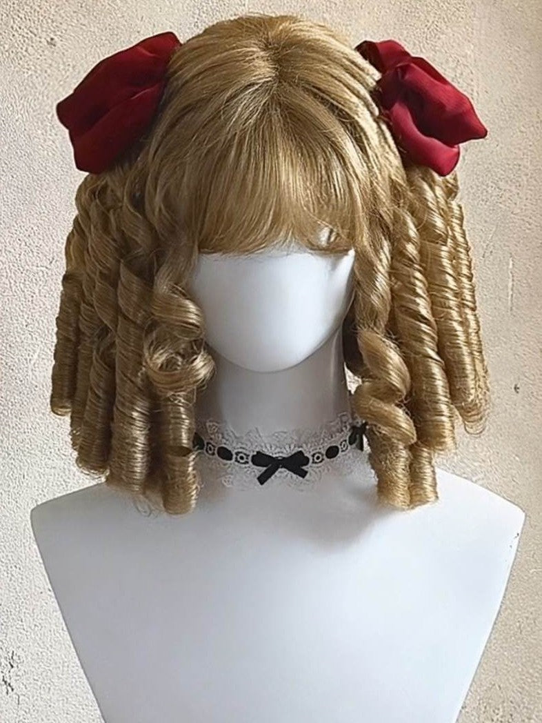 Lolita Short Sparkly Roman Curl Wig