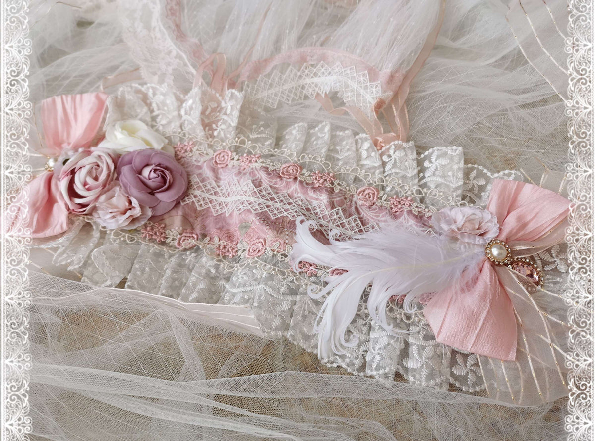 Moon Ballad Lolita Gorgeous Bridal Light Pink JSK Full Set