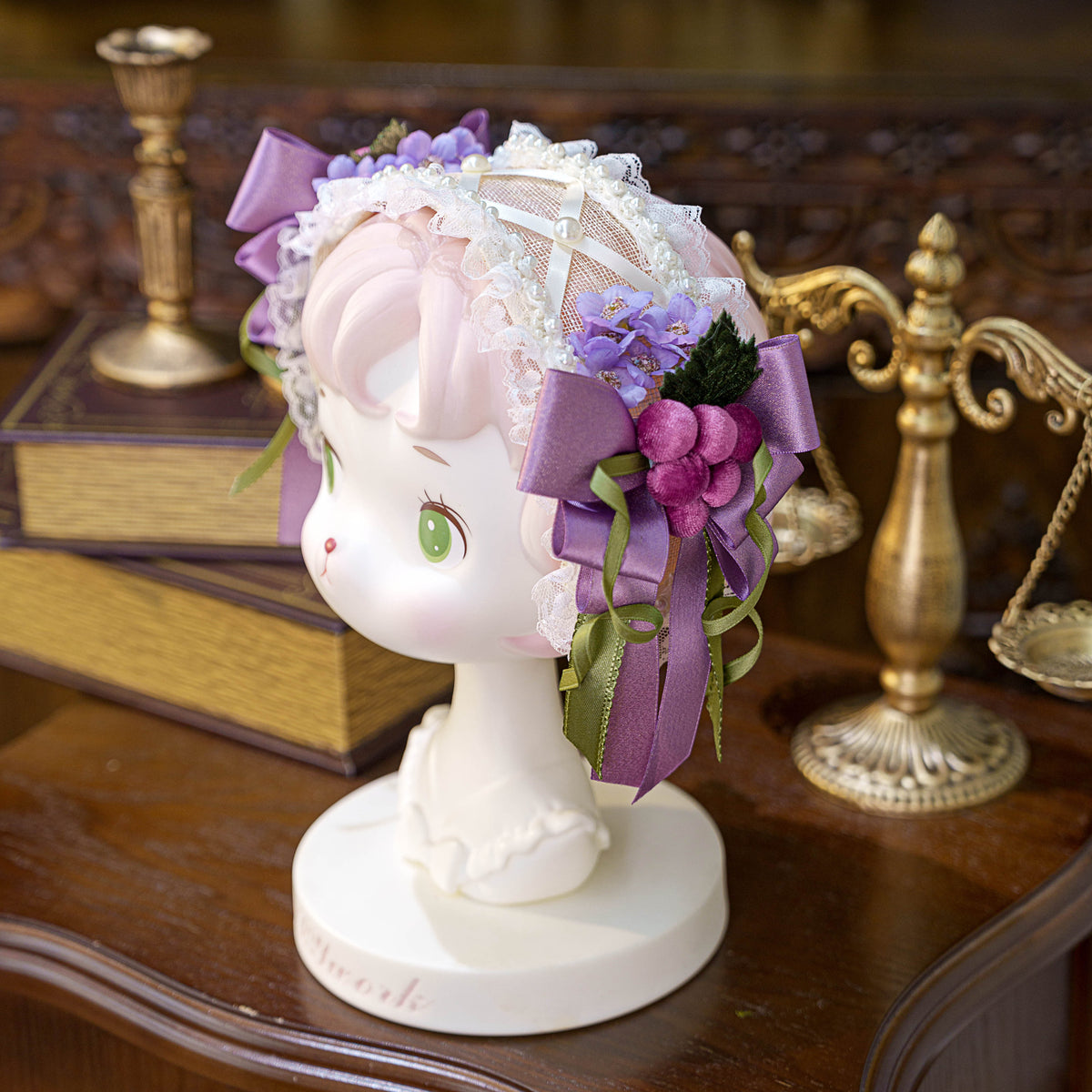 Purple Grape Manor Lolita Original Pastoral Style OP Dress
